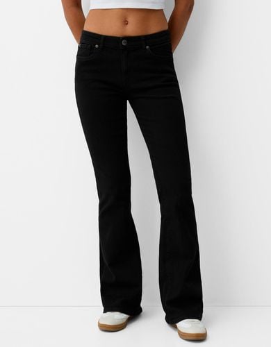 Bershka Jeans Flare Mujer 36 Negro - Bershka - Modalova