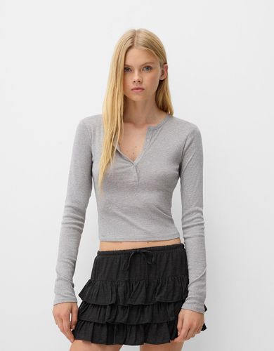 Falda Mini Volantes Mujer M - Bershka - Modalova