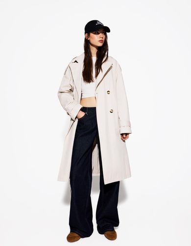 Abrigo Trench Mujer L - Bershka - Modalova