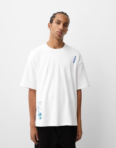 Camiseta Pan Am Manga Corta Print Hombre Xl - Bershka - Modalova