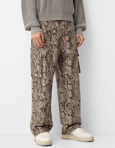 Pantalón Cargo Animal Print Hombre 34 - Bershka - Modalova