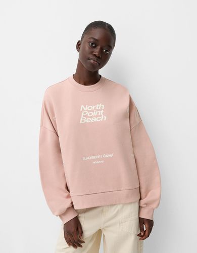 Bershka Sudadera Print Mujer S Rosa - Bershka - Modalova