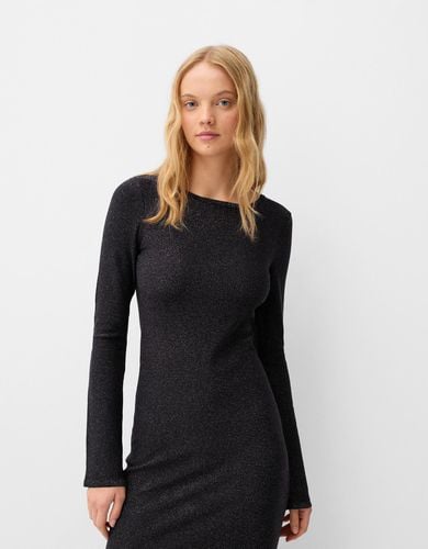 Vestido Midi Brillo Mujer M - Bershka - Modalova