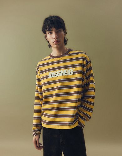 Manga Larga Retro Print Hombre L " - Bershka - Modalova