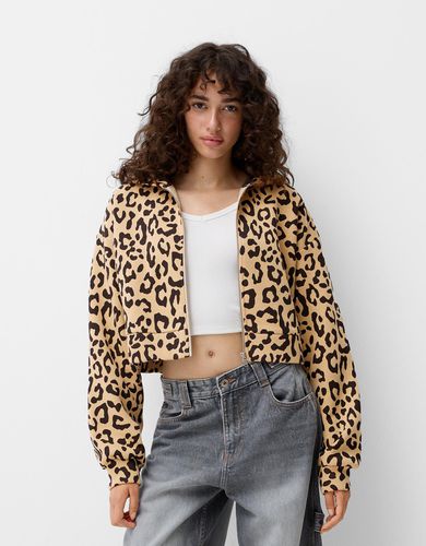 Sudadera Capucha Animal Print Mujer L - Bershka - Modalova