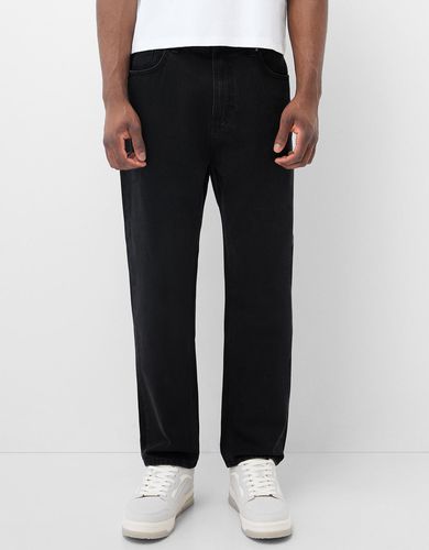 Bershka Jeans Loose Hombre 32 Negro - Bershka - Modalova