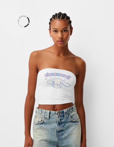 Top Cinnamoroll Bandeau Mujer Xs - Bershka - Modalova