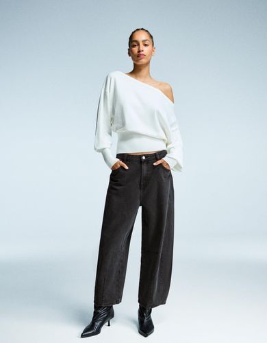 Ka Pantalón Barrel Cropped Mujer 42 " - Bershka - Modalova