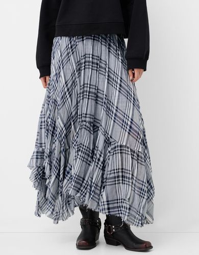 Falda Maxi Volantes Asimétrica Mujer M - Bershka - Modalova