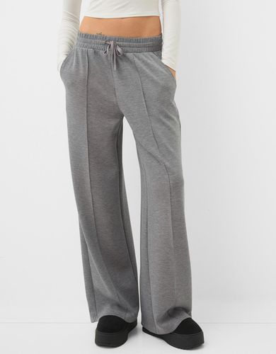 Pantalón Wide Leg Soft Touch Mujer 10-12 - Bershka - Modalova