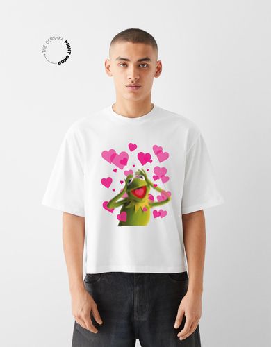 Camiseta Muppets Manga Corta Cropped Hombre Xs - Bershka - Modalova