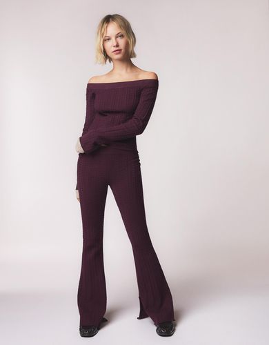 Ka Pantalón Flare Trenzado Mujer Xs " - Bershka - Modalova