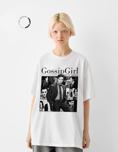 Camiseta Gossip Girl Manga Corta Mujer M - Bershka - Modalova