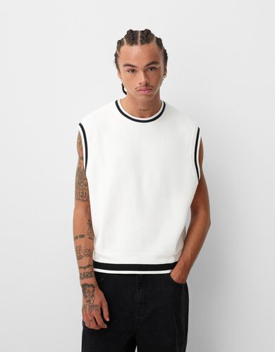 Chaleco Punto Contraste Hombre L - Bershka - Modalova