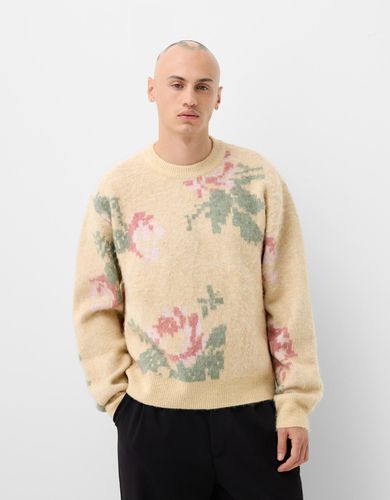 Bershka Jersey Print Hombre M Arena - Bershka - Modalova