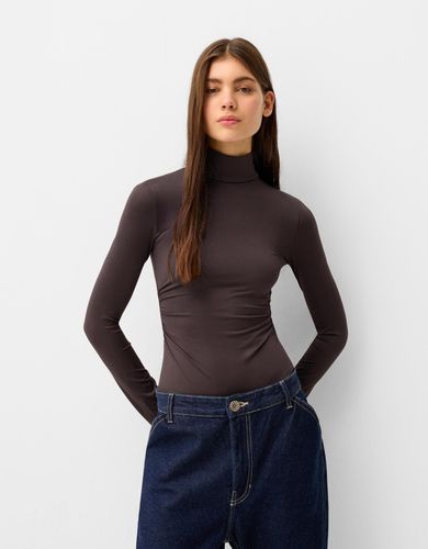 Body Manga Larga Cuello Alto Mujer L - Bershka - Modalova