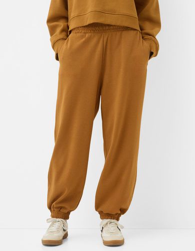 Pantalón Jogger Interlock Volumen Mujer L - Bershka - Modalova