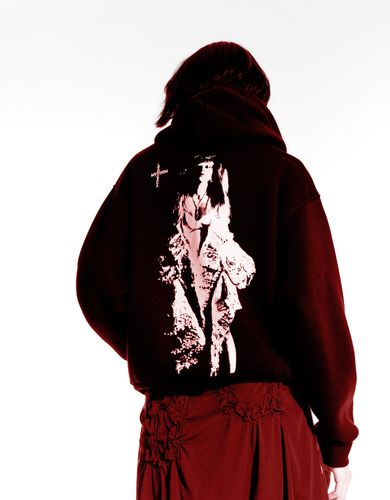 Sudadera Lady Gaga Capucha Print Mujer M - Bershka - Modalova