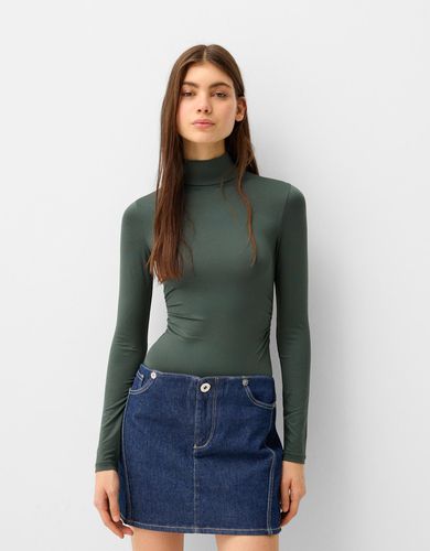 Body Manga Larga Cuello Alto Mujer S - Bershka - Modalova