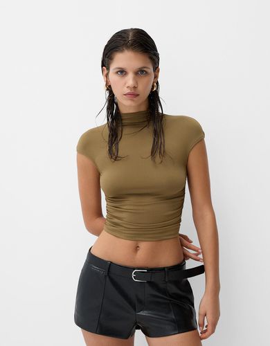 Top Sin Mangas Cuello Alto Mujer L - Bershka - Modalova