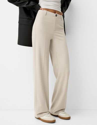 Pantalón Wide Leg Tailoring Mujer 34 - Bershka - Modalova