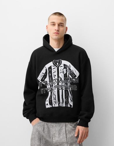 Sudadera Capucha Oversize Print Hombre L - Bershka - Modalova