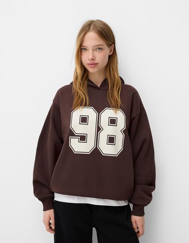 Sudadera Capucha Print Mujer L - Bershka - Modalova