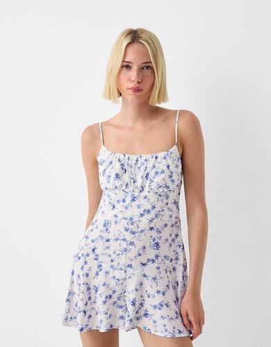 Mono Tirantes Con Vuelo Print Mujer L - Bershka - Modalova