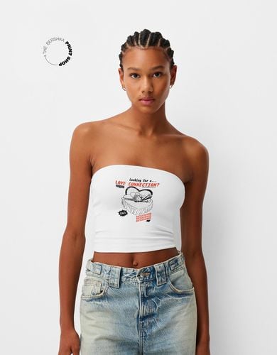 Top Beershka X Beetlejuice Bandeau Mujer Xs - Bershka - Modalova