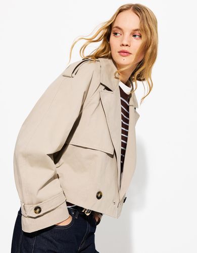 Cazadora Trench Corta Mujer L - Bershka - Modalova