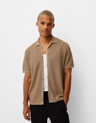 Camisa Manga Corta Calados Hombre M - Bershka - Modalova