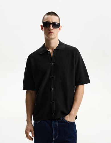 Camisa Manga Corta Estructura Hombre Xl - Bershka - Modalova