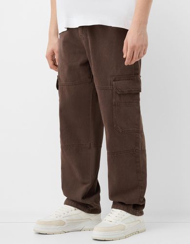 Jeans Cargo Baggy Hombre 34 - Bershka - Modalova