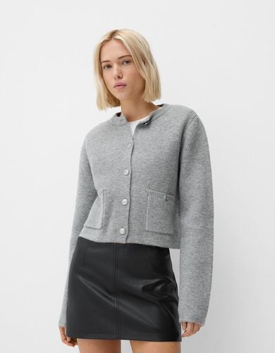 Falda Mini Efecto Piel Mujer L - Bershka - Modalova