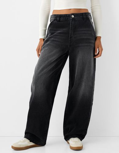 Bershka Jeans Skater Mujer 38 Negro - Bershka - Modalova