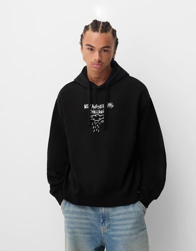 Sudadera Capucha Print Hombre M - Bershka - Modalova