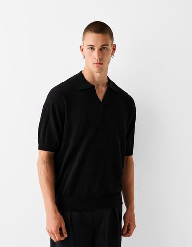 Polo Manga Corta Estructura Hombre L - Bershka - Modalova