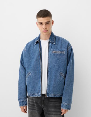 Cazadora Denim Hombre L - Bershka - Modalova