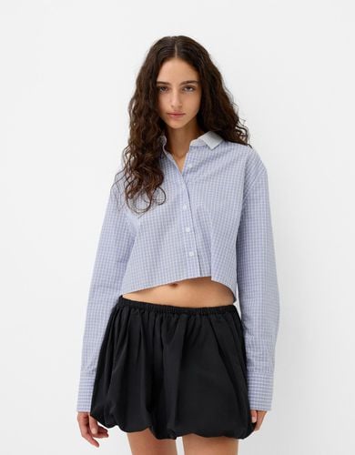 Bershka Camisa Cuadros Mujer M Azul - Bershka - Modalova