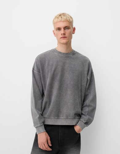 Sudadera Manga Larga Efecto Lavado Hombre L - Bershka - Modalova