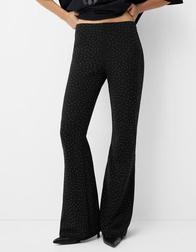 Pantalón Flare Strass Mujer L - Bershka - Modalova