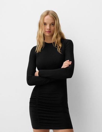 Vestido Mini Manga Larga Brillo Mujer L - Bershka - Modalova