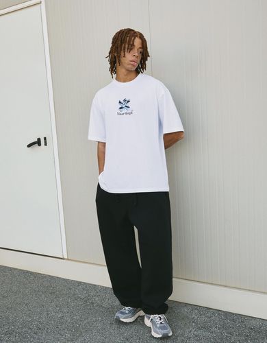 Seta Manga Corta Hombre S Blanco" - Bershka - Modalova