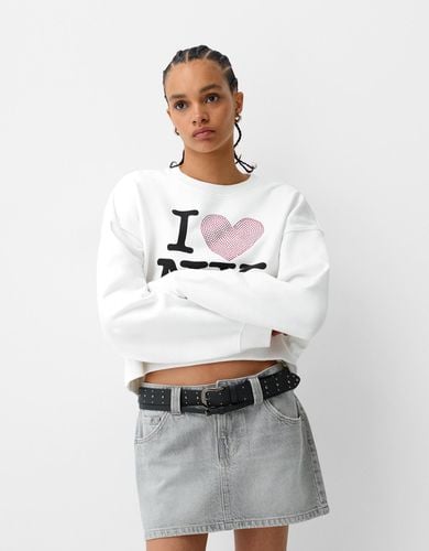 Jersey Manga Larga I Love New York Mujer 10-12 - Bershka - Modalova