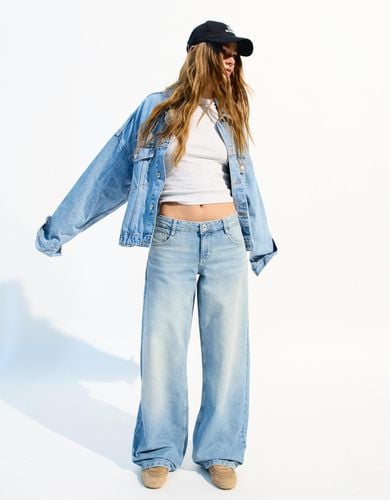 Jeans Wide Leg Low Waist Mujer 32 - Bershka - Modalova