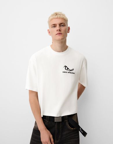 Camiseta X No Fear Relaxed Cropped Hombre M - Bershka - Modalova