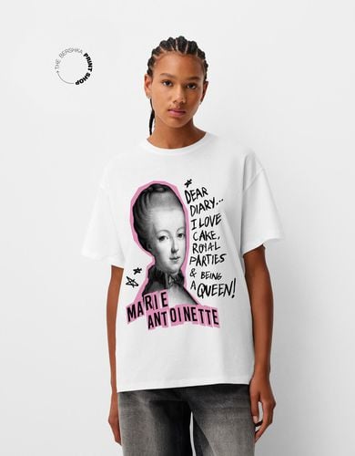 Camiseta Marie Antoinette Manga Corta Oversize Mujer 10-12 - Bershka - Modalova