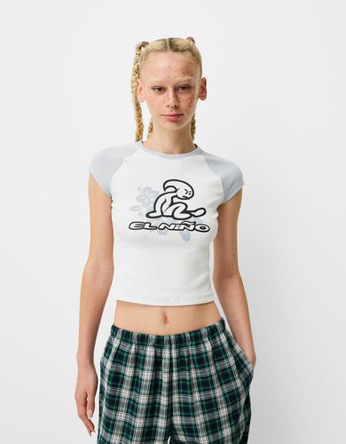 Camiseta X El Niño Manga Corta Mujer L - Bershka - Modalova