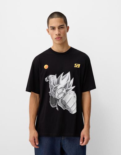 Camiseta Dragon Ball Manga Corta Relaxed Print Hombre M - Bershka - Modalova