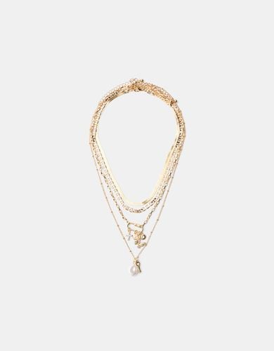 Bershka Pack 5 Colllares Mujer Oro - Bershka - Modalova